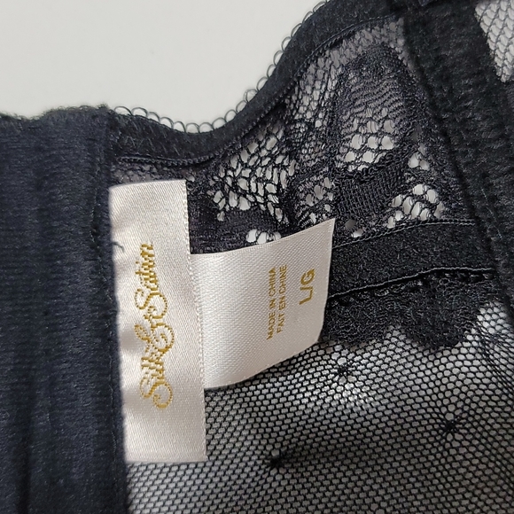 Silk & Satin Push Up Bra Bustier, Size Large - Picture 13 of 13